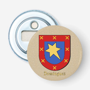Dominguez Heraldic Arms on Parchstyle Back Flaschenöffner