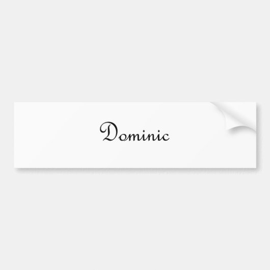 Dominic Autoaufkleber (Vorne)