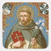 Dominic de Guzman (BK 011) Quadratischer Aufkleber (Vorderseite)