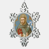 Dominic de Guzman (BK 011) Schneeflocken Zinn-Ornament (Rechts)