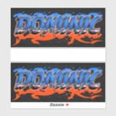 Dominic Vorname Name Graffiti Aufkleber Sticker (Blatt)