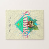 Dominica Caribbean Retro Vacation Vintage Insel Puzzle (Horizontal)