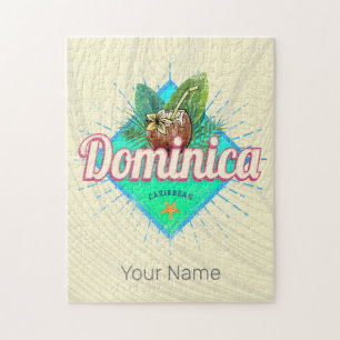 Dominica Caribbean Retro Vacation Vintage Insel Puzzle