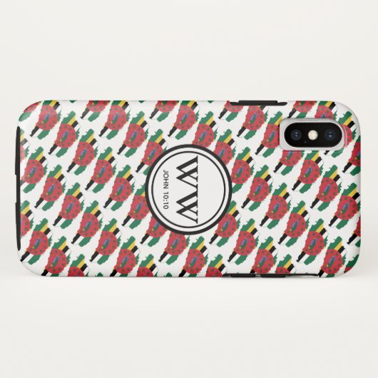DOMINICA Christlich Monogramm Überlebenszeit Case-Mate iPhone Hülle (Rückseite (Horizontal))