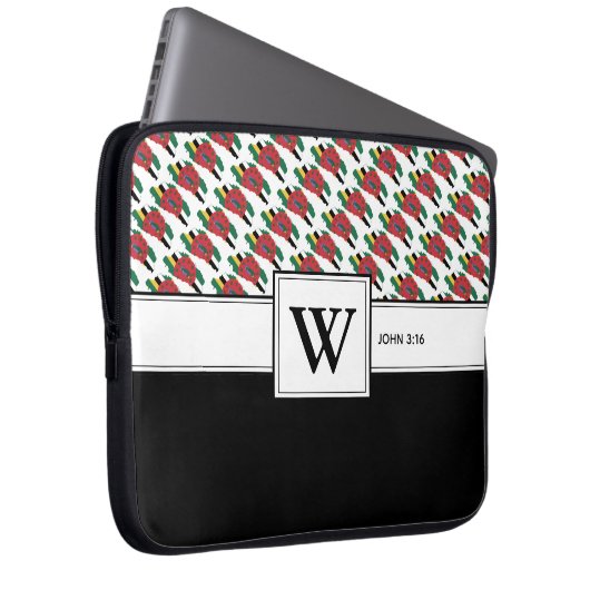 DOMINICA Christlich Scripting Laptop Monogramm Laptopschutzhülle (Vorne Rechts)