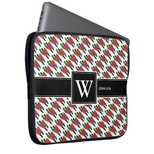 DOMINICA Christlich Scripting Monogram-Notebook Laptopschutzhülle (Vorne Rechts)