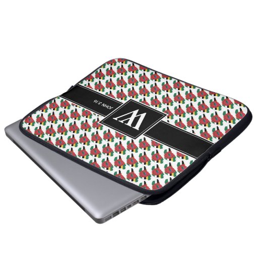 DOMINICA Christlich Scripting Monogram-Notebook Laptopschutzhülle (Vorne Knopf)