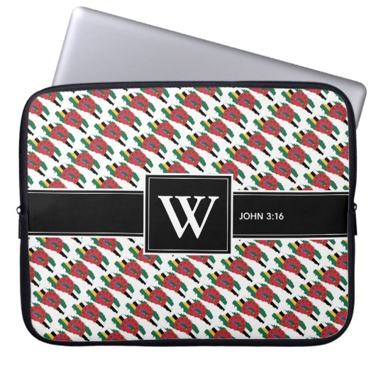 DOMINICA Christlich Scripting Monogram-Notebook Laptopschutzhülle (Vorderseite)