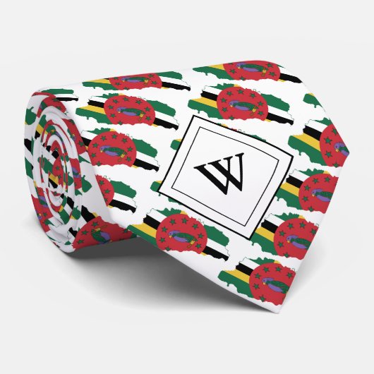 DOMINICA Christlich Scripting Monogramm Krawatte (Gerollt)