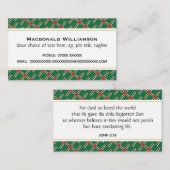 DOMINICA Custom Christlich John 3:16 Scripture Visitenkarte (Vorne/Hinten)