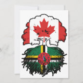 Dominica Dominican Canadian Canada Tree Roots Flag Einladung (Vorderseite)