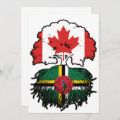 Dominica Dominican Canadian Canada Tree Roots Flag Einladung (Vorne/Hinten)