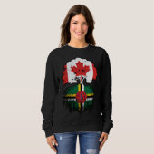 Dominica Dominican Canadian Canada Tree Roots Flag Sweatshirt (Vorne ganz)