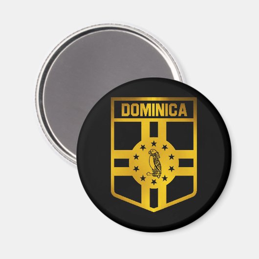 Dominica Emblem Magnet (Vorderseite/Rückseite)