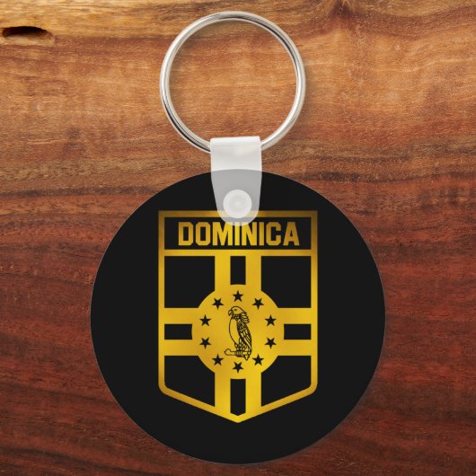 Dominica Emblem Schlüsselanhänger (Vorderseite)