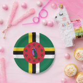 Dominica-Fahne Pappteller (Party)