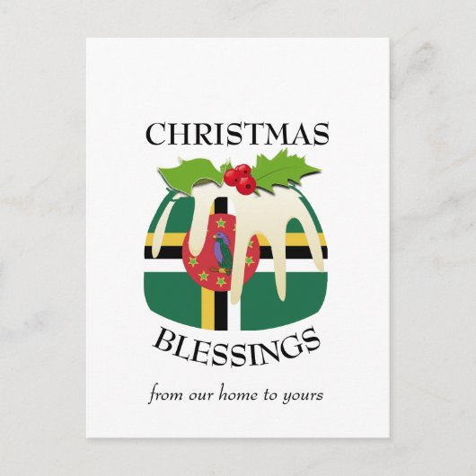 DOMINICA Festival Pudding Weihnachten Postkarte (Vorderseite)