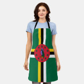 Dominica Flag All-over Print Schürze (Getragen)