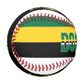 Dominica Flag and Coat of Arms Patriotic Baseball (Vorderseite Links)