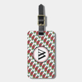 DOMINICA FLAG Anpassbare Monogramm Gepäckanhänger (Vorderseite vertikal)