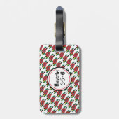 DOMINICA FLAG Anpassbare Monogramm Gepäckanhänger (Rückseite vertikal)