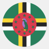 Dominica-Flag-Aufkleber Runder Aufkleber (Vorderseite)