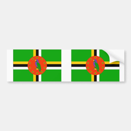 Dominica Flag Autoaufkleber (Vorne)