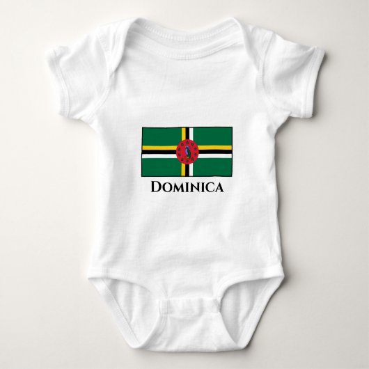 Dominica Flag Baby Strampler (Vorderseite)