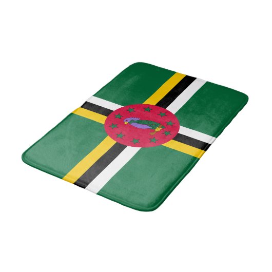 Dominica Flag Badematte (Schrägansicht)