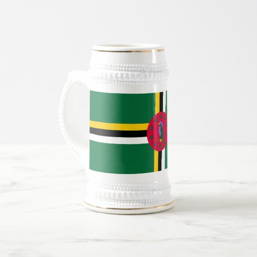 Dominica Flag Bierglas (Vorderseite Links)