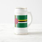 Dominica Flag Bierglas (VorderseiteRechts)