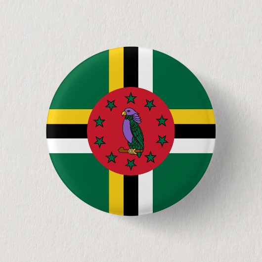 Dominica Flag Button (Vorderseite)