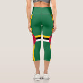 Dominica Flag Capri Leggings (Rückseite)