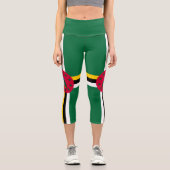 Dominica Flag Capri Leggings (Vorderseite)