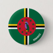Dominica Flag Charming Patriotic Button (Vorderseite)