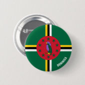 Dominica Flag Charming Patriotic Button (Vorne & Hinten)