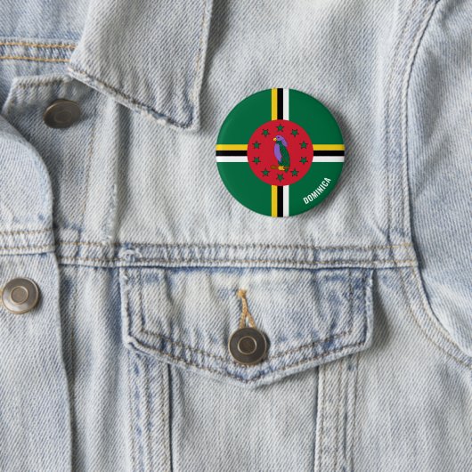 Dominica Flag Charming Patriotic Button (Beispiel)