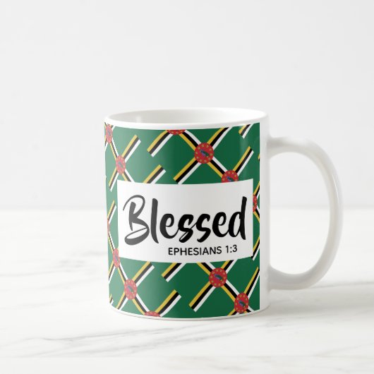 DOMINICA FLAG Christlich gesegnete Bibel Custom Kaffeetasse (Rechts)