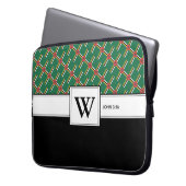 DOMINICA FLAG Christlich Scripting Laptop Monogram Laptopschutzhülle (Vorderseite Links)