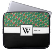 DOMINICA FLAG Christlich Scripting Laptop Monogram Laptopschutzhülle (Vorderseite)