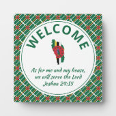 DOMINICA FLAG Christlicher Empfang Fotoplatte (Vorderseite)