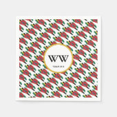 DOMINICA Flag Custom MONOGRAM Scripting Paper Serviette (Vorderseite)