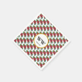 DOMINICA Flag Custom MONOGRAM Scripting Paper Serviette (Ecke)