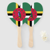 Dominica Flag Emblem Fächer (Vorne und Hinten)