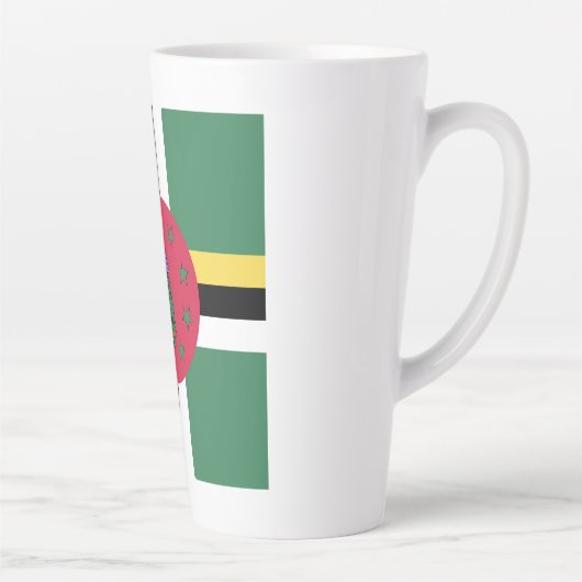 Dominica Flag Emblem Milchtasse (Rechts)