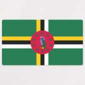 Dominica Flag Etiketten (Design 1)