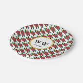 DOMINICA FLAG Feier Geburtstagsfeier Party Pappteller (Schrägansicht)