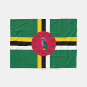Dominica Flag Fleecedecke (Vorderseite (Horizontal))