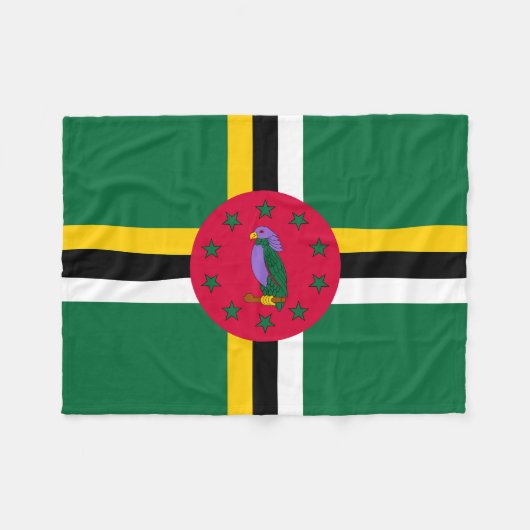 Dominica Flag Fleecedecke (Vorderseite (Horizontal))