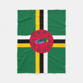 Dominica Flag Fleecedecke (Vorderseite)
